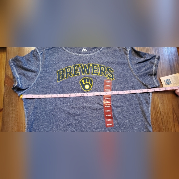 Milwaukee Brewers Fashion Women's Top | Color: Gray | Size: M - XL | RRR Apparel - Picture 10 of 12